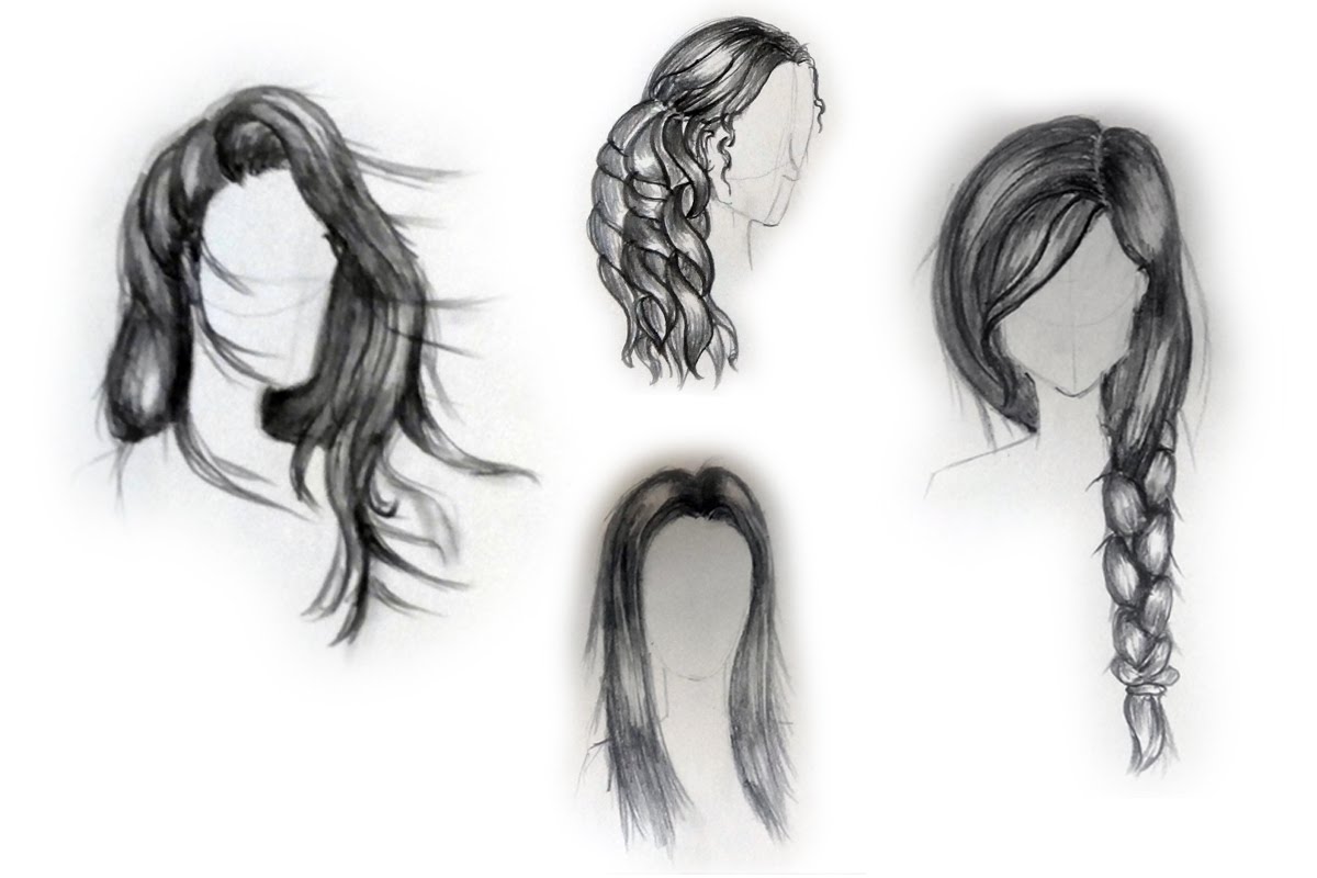 Girl Hair Drawing Beautiful Image - Drawing Skill