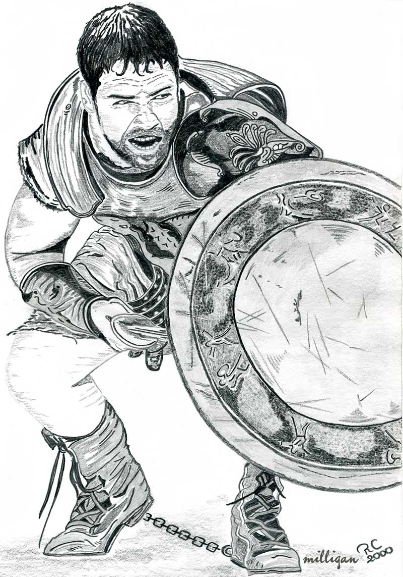 Gladiator Drawing Creative Art