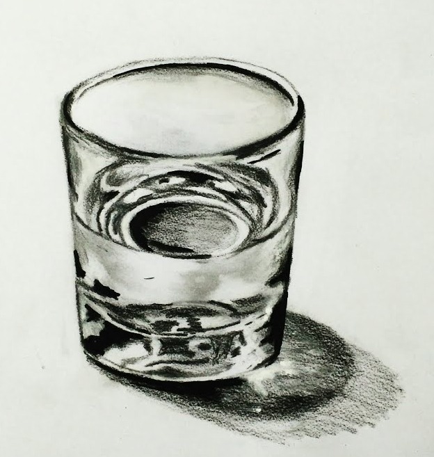 How to Draw and Shade A Glass in 3D ||Pencil shading tutorial ||  PencilSketch || Realistic - YouTube