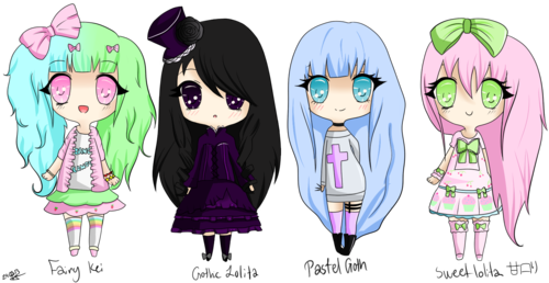 Gothic Chibi Drawing Beautiful Image