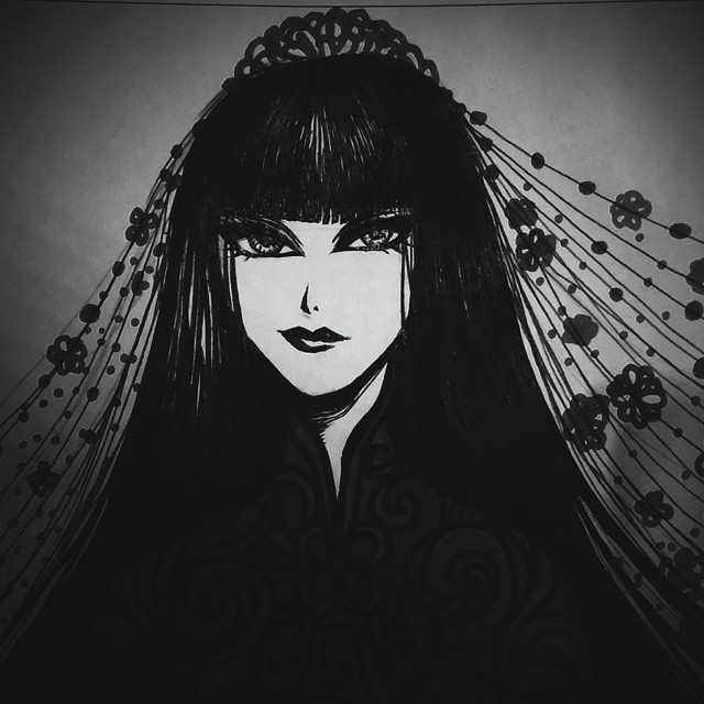 Gothic Girl Drawing Beautiful Image