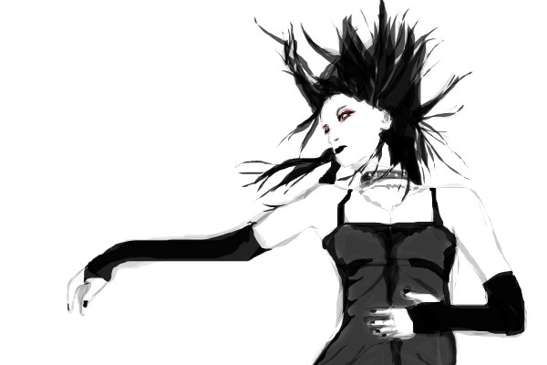 Gothic Girl Drawing High-Quality