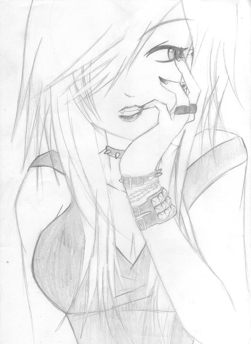 Gothic Girl Drawing Image