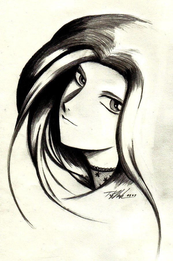 Gothic Girl Drawing Photo