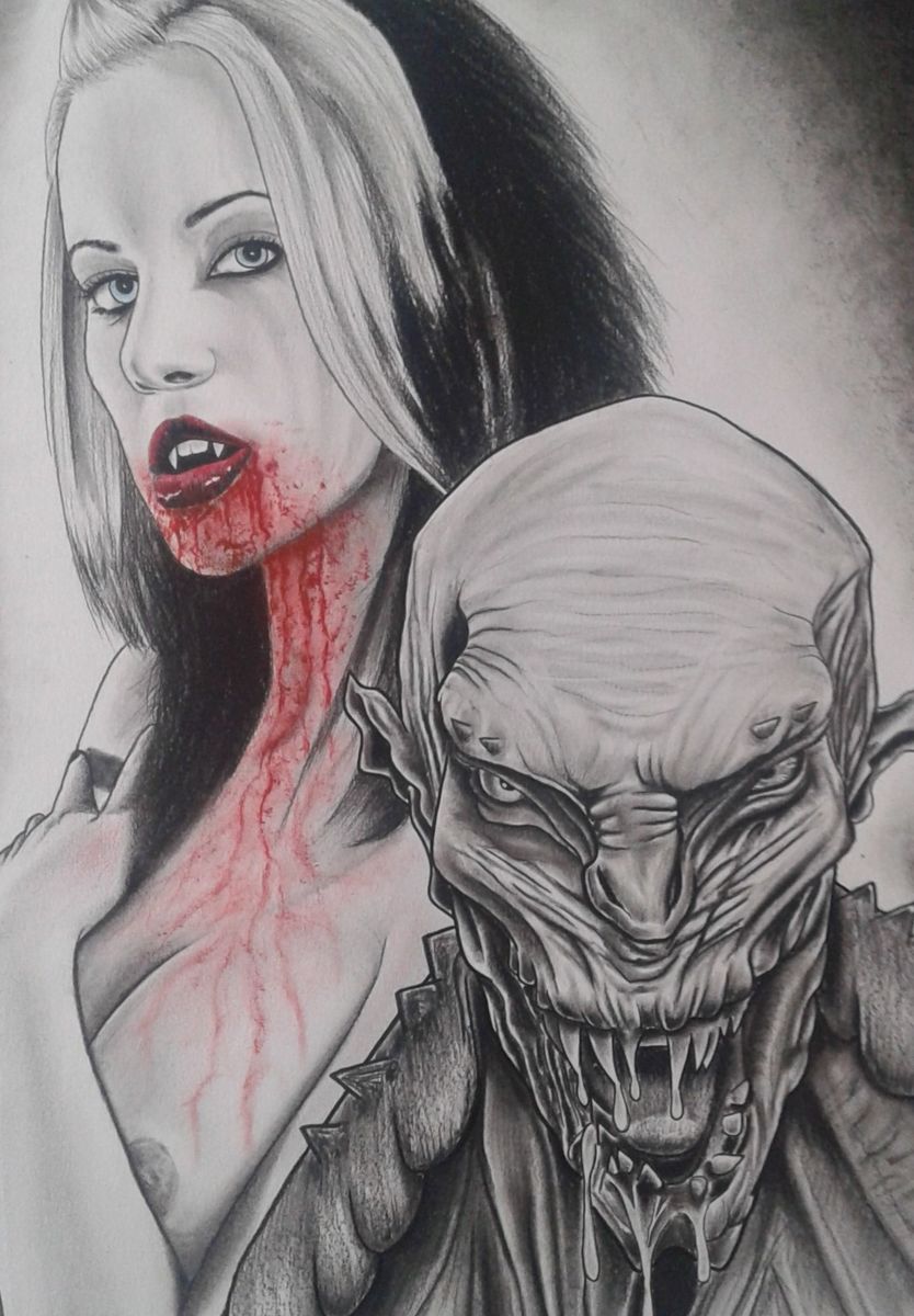 Gothic Vampire Drawing Photo