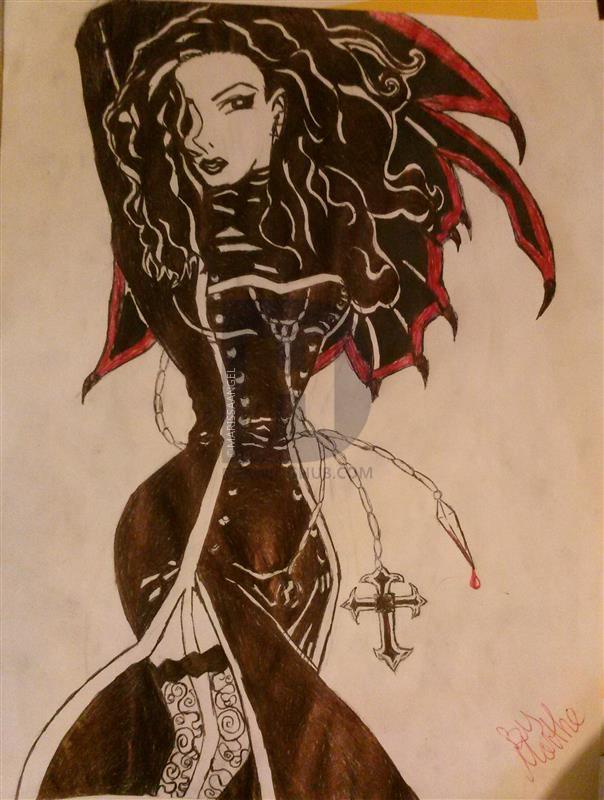 Gothic Vampire Drawing Picture