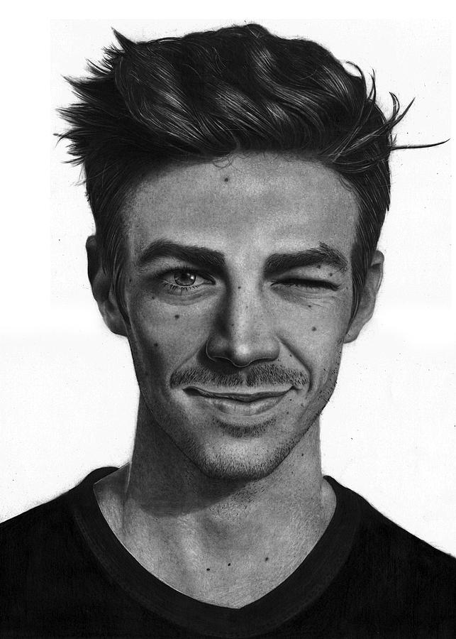 Grant Gustin Drawing Beautiful Image