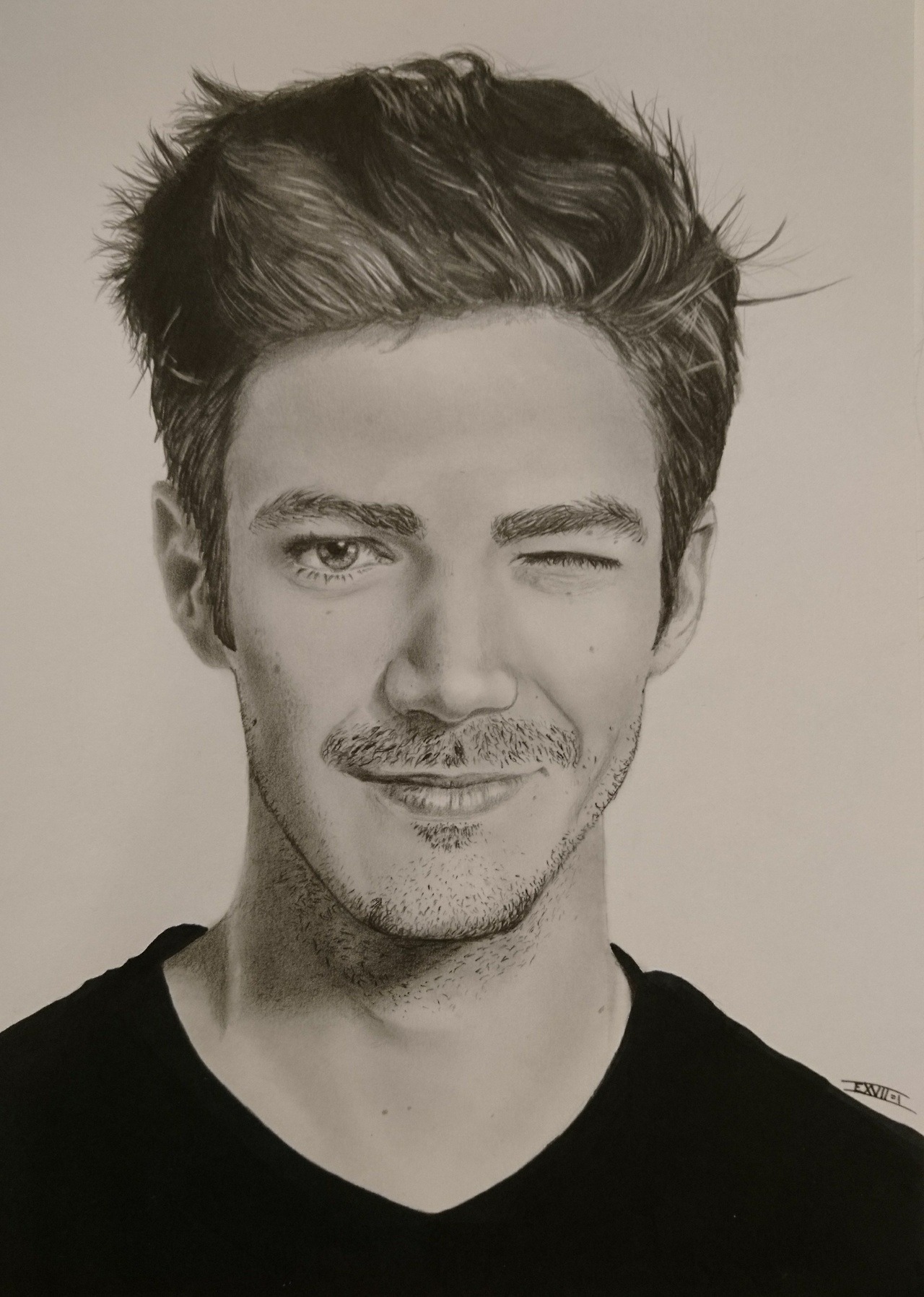 Grant Gustin Drawing Best