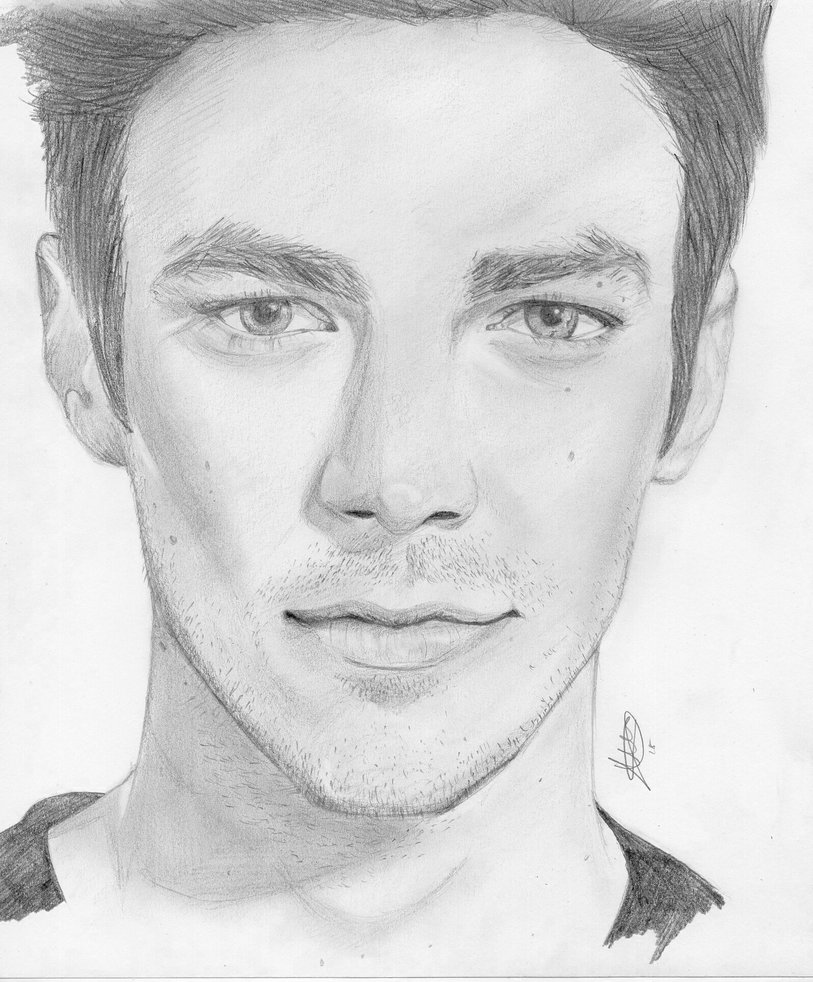 Grant Gustin Drawing Pic