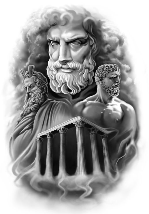 Drawing sketch style illustration of Heracles, a Greek divine hero  equivalent to Roman hero and god, Hercules with shield and urging forward  done in black and white. Stock Vector | Adobe Stock