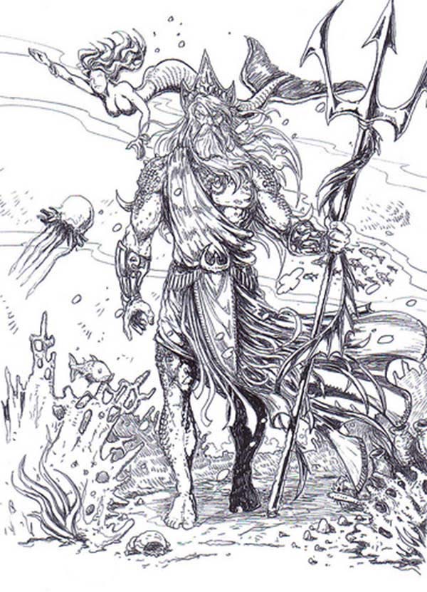 Greek Mythology God Pan Faun Sketch Stock Vector (Royalty Free) 170651003 |  Shutterstock