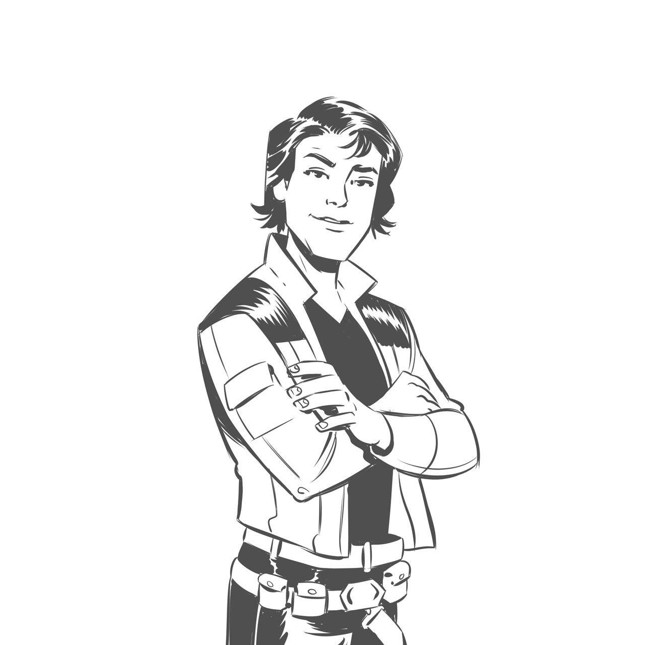 Han Solo Art Drawing