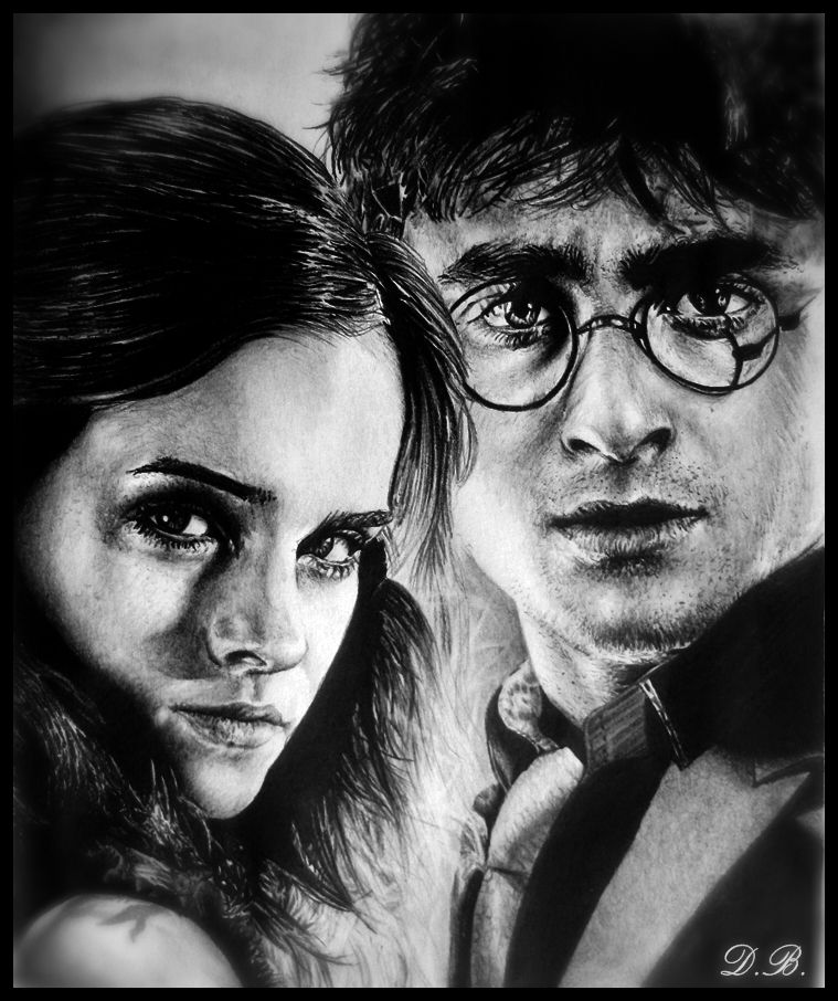 Harry And Hermione Drawing Pics