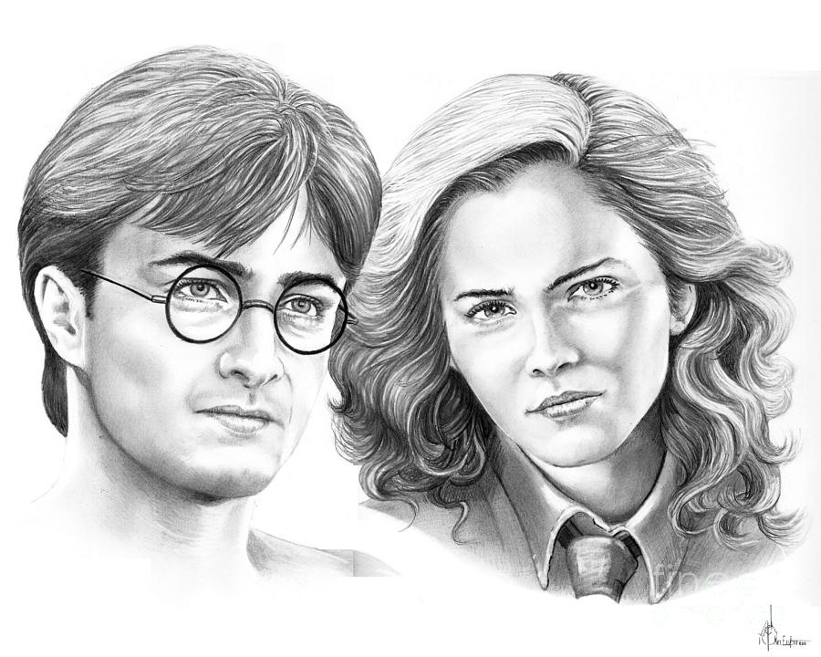 Harry And Hermione Drawing Picture