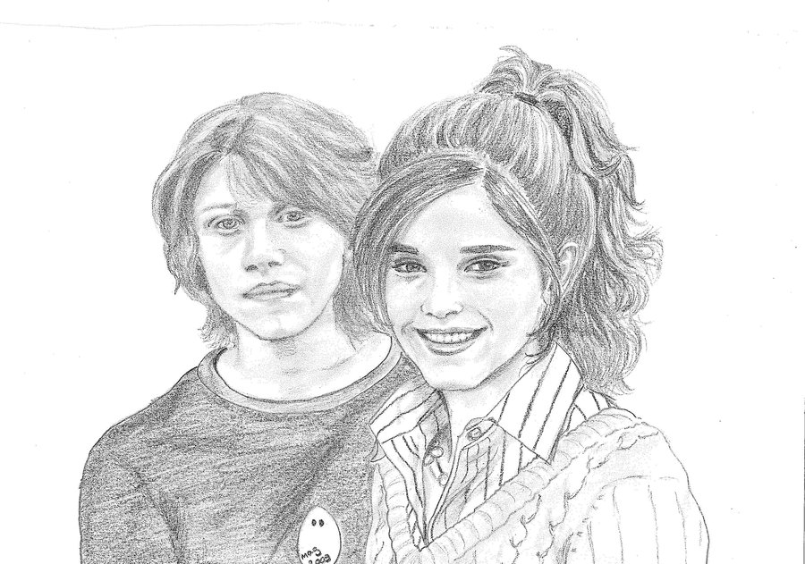 Harry And Hermione Drawing