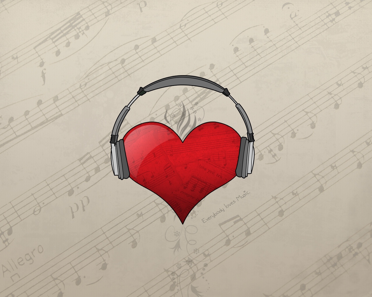 Heart Headphones Drawing Photo