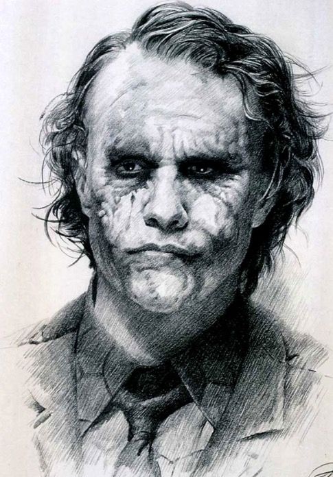 Heath Ledger Joker Drawing Pics