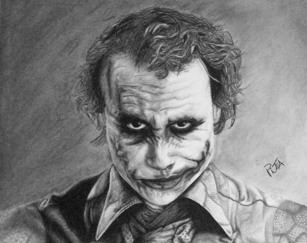 Heath Ledger Joker Drawing Picture