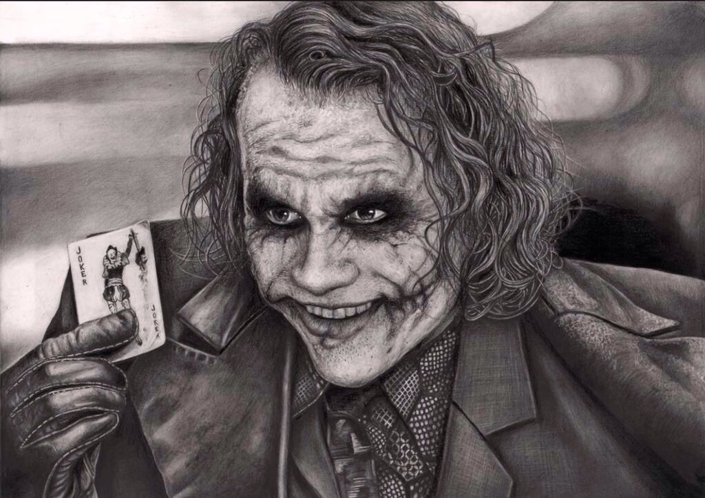 Pencil sketch of Heath Ledgers Joker  9GAG