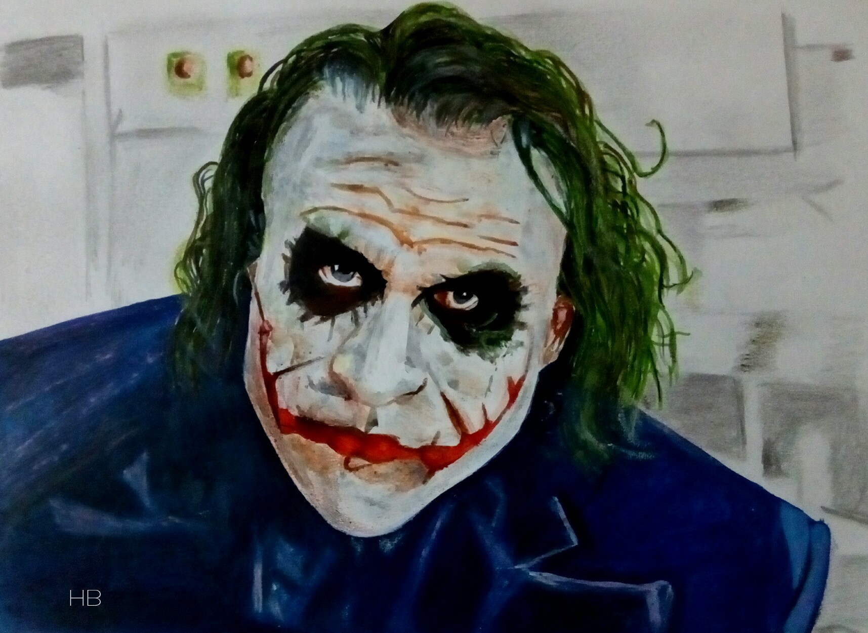 Heath Ledger Joker Drawing