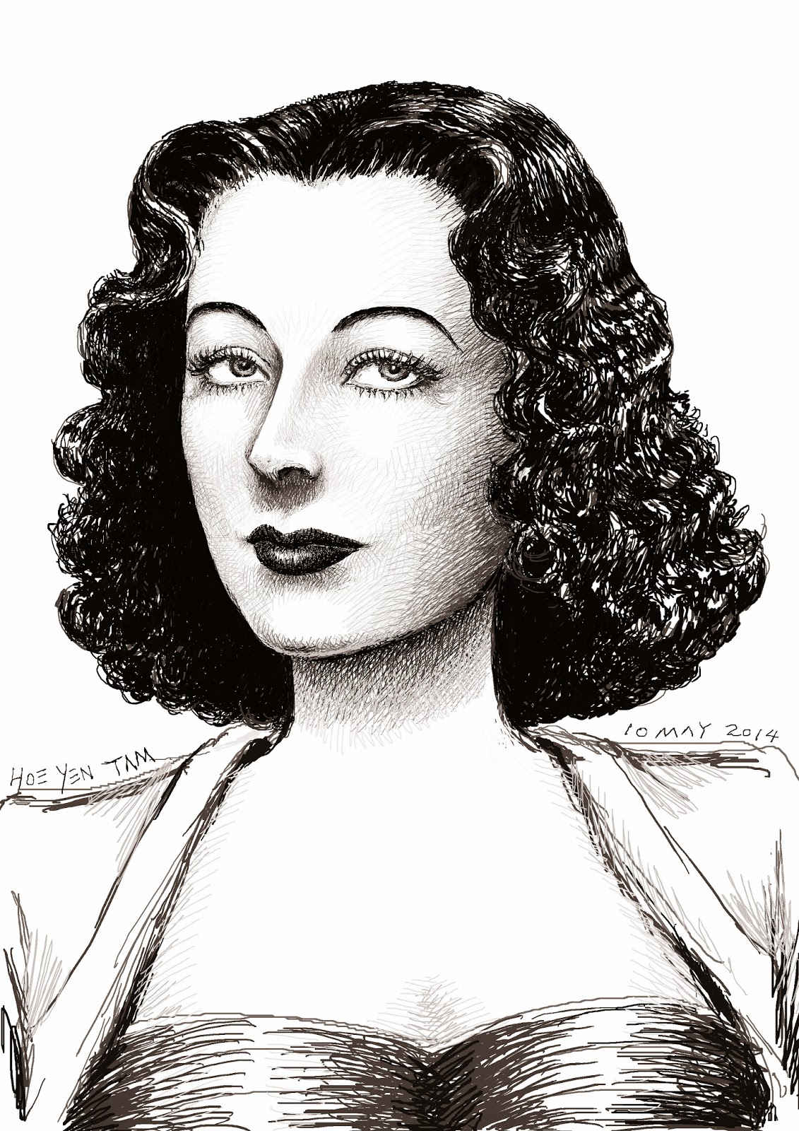 Hedy Lamarr Drawing Image