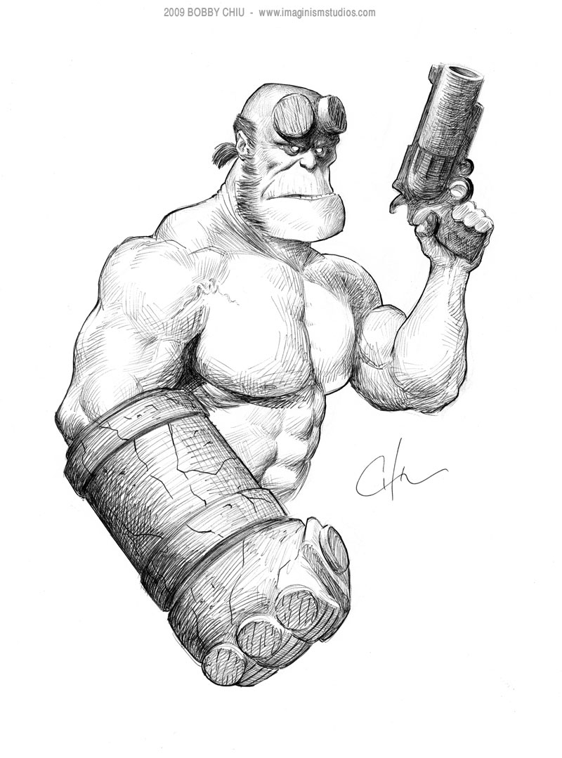 Hellboy Drawing Art