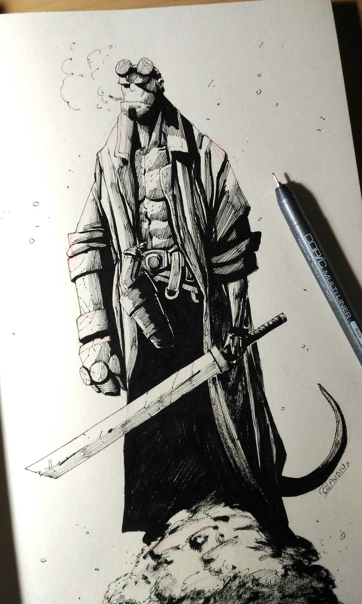 Hellboy Drawing Beautiful Image