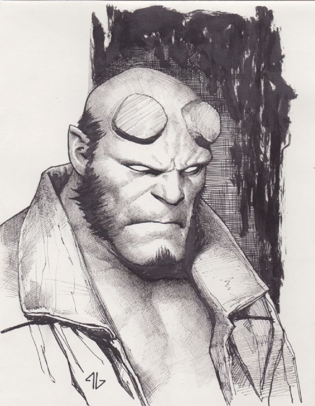 Hellboy Drawing Sketch