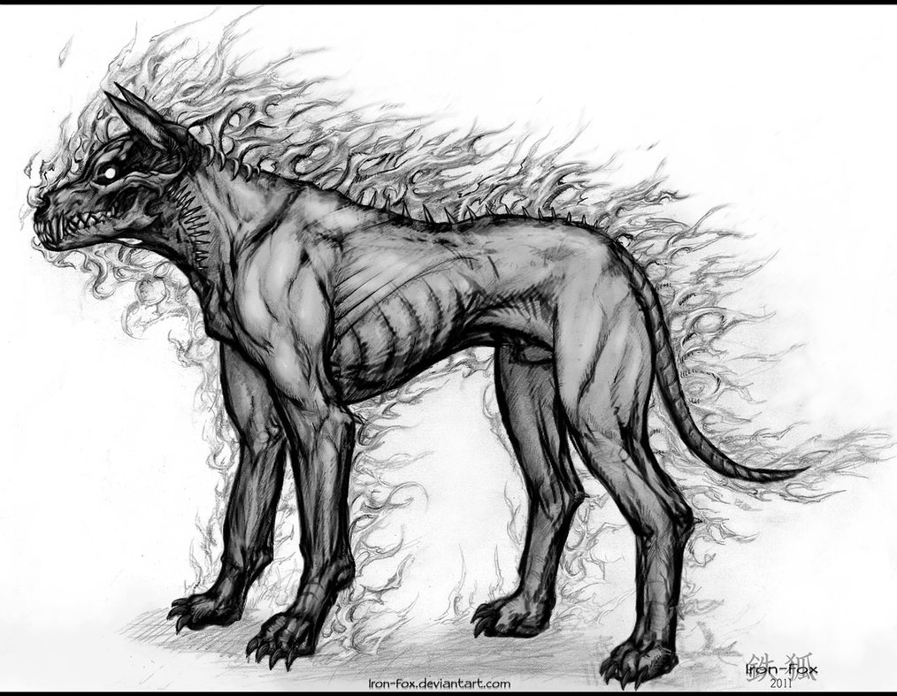 Hellhound Drawing Beautiful Image