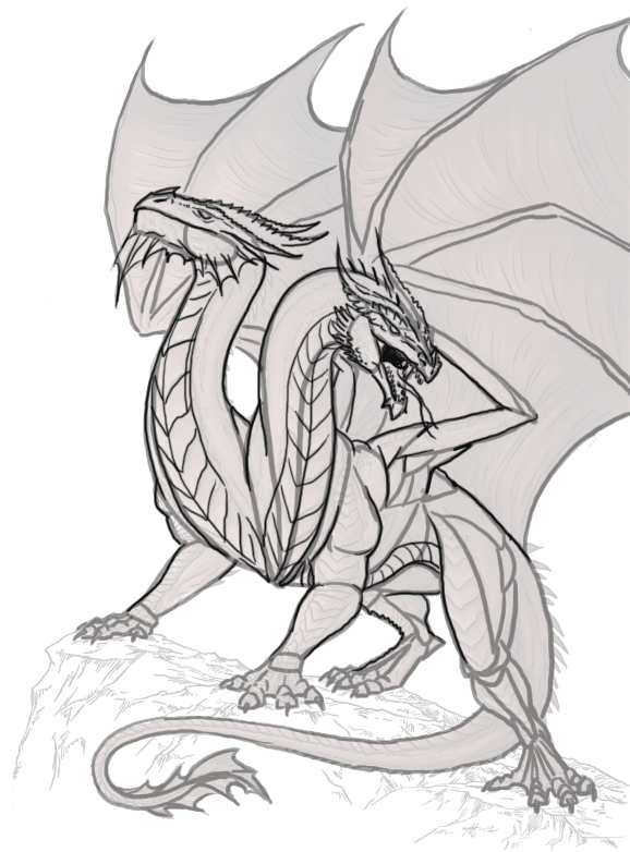 Hydra Dragon Drawing Image