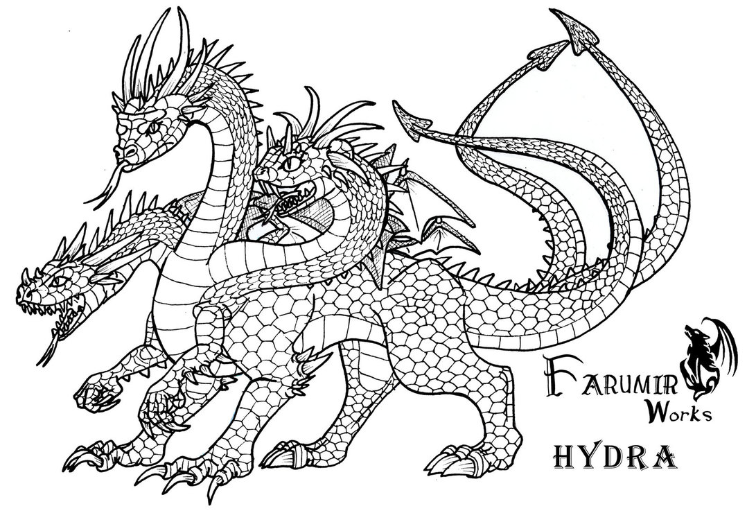 Hydra Dragon Drawing Realistic