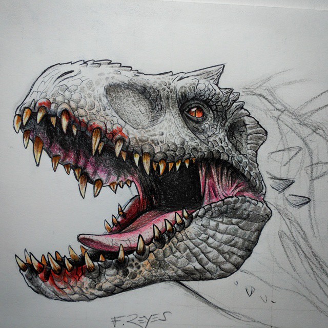 How To Draw Indominus Rex Realistic