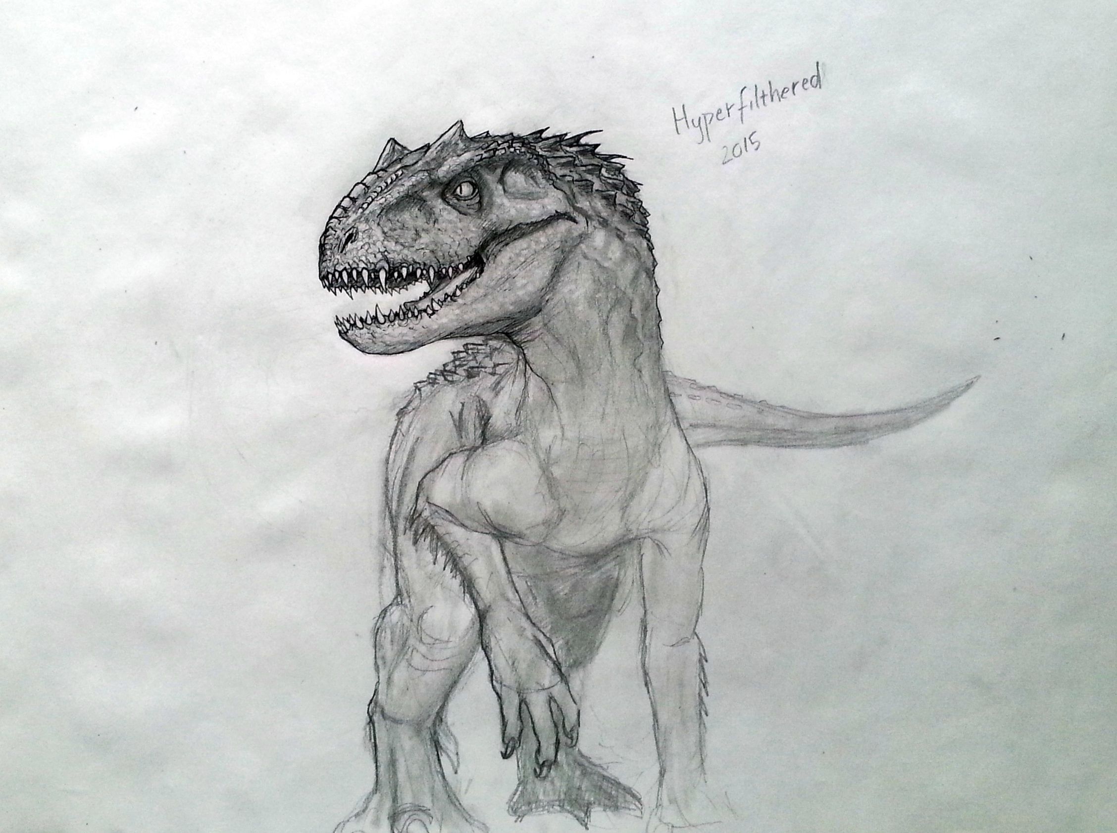 Indominus Rex Drawing Sketch