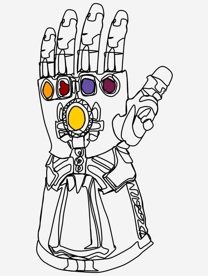 Buy Infinity Gauntlet Hand Drawn Ready to Cut and Print SVG Online in India   Etsy