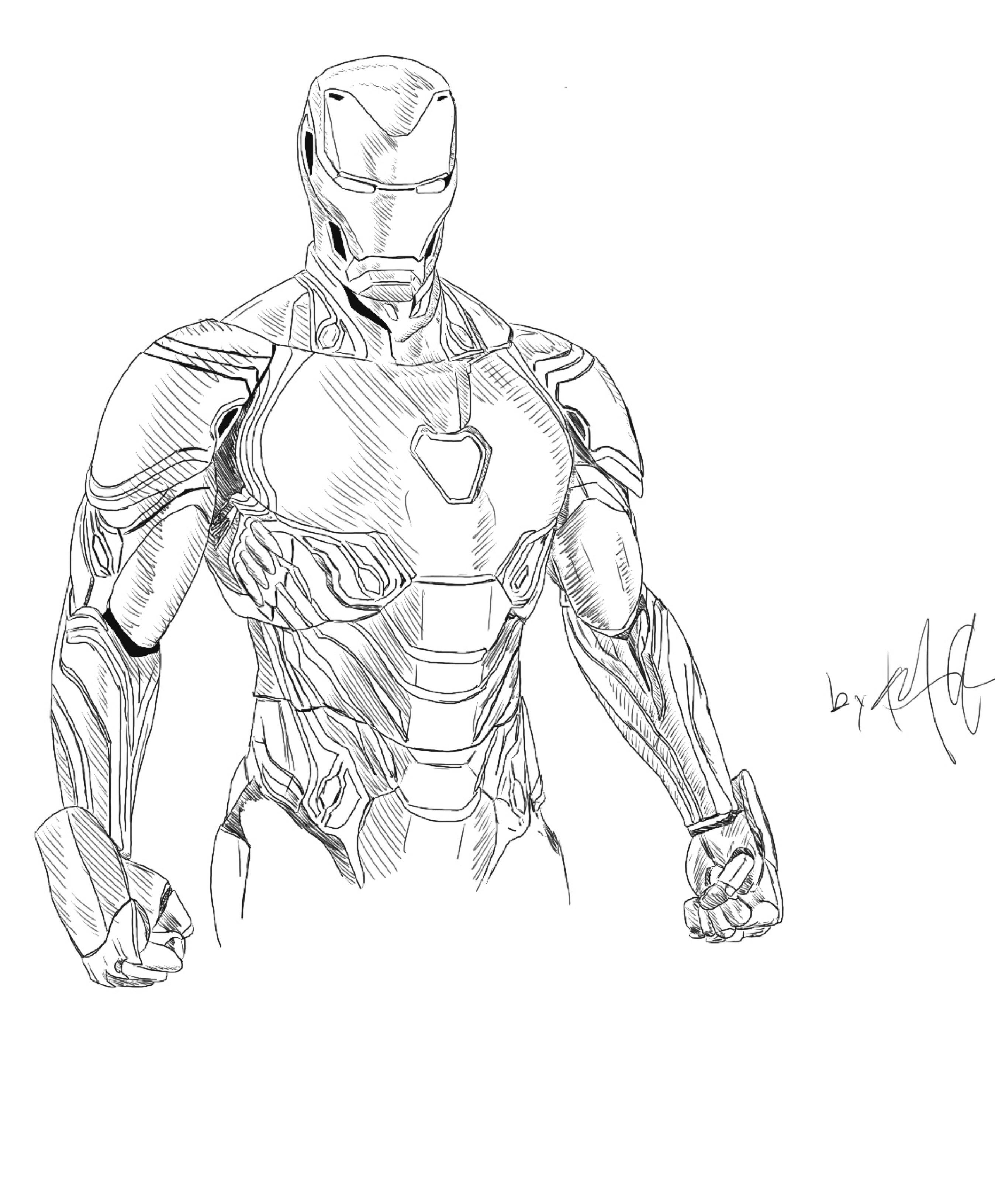 How To Draw Iron Man In Simple And East Steps For Beginner-saigonsouth.com.vn