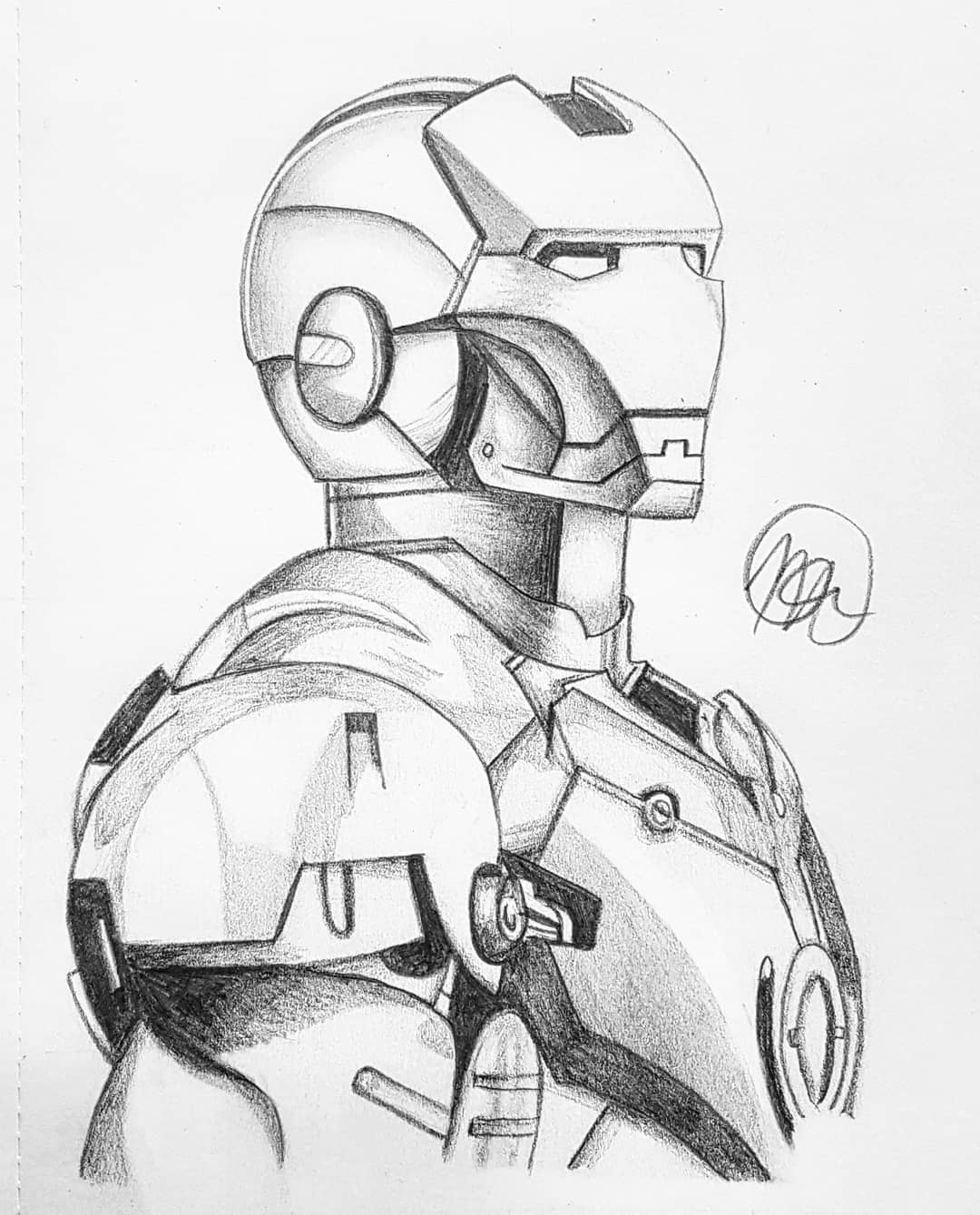 Iron Man Pencil Art Drawing