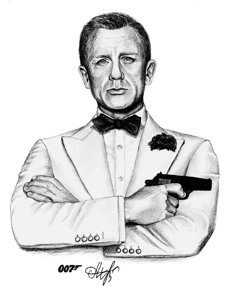 James Bond Drawing Creative Art