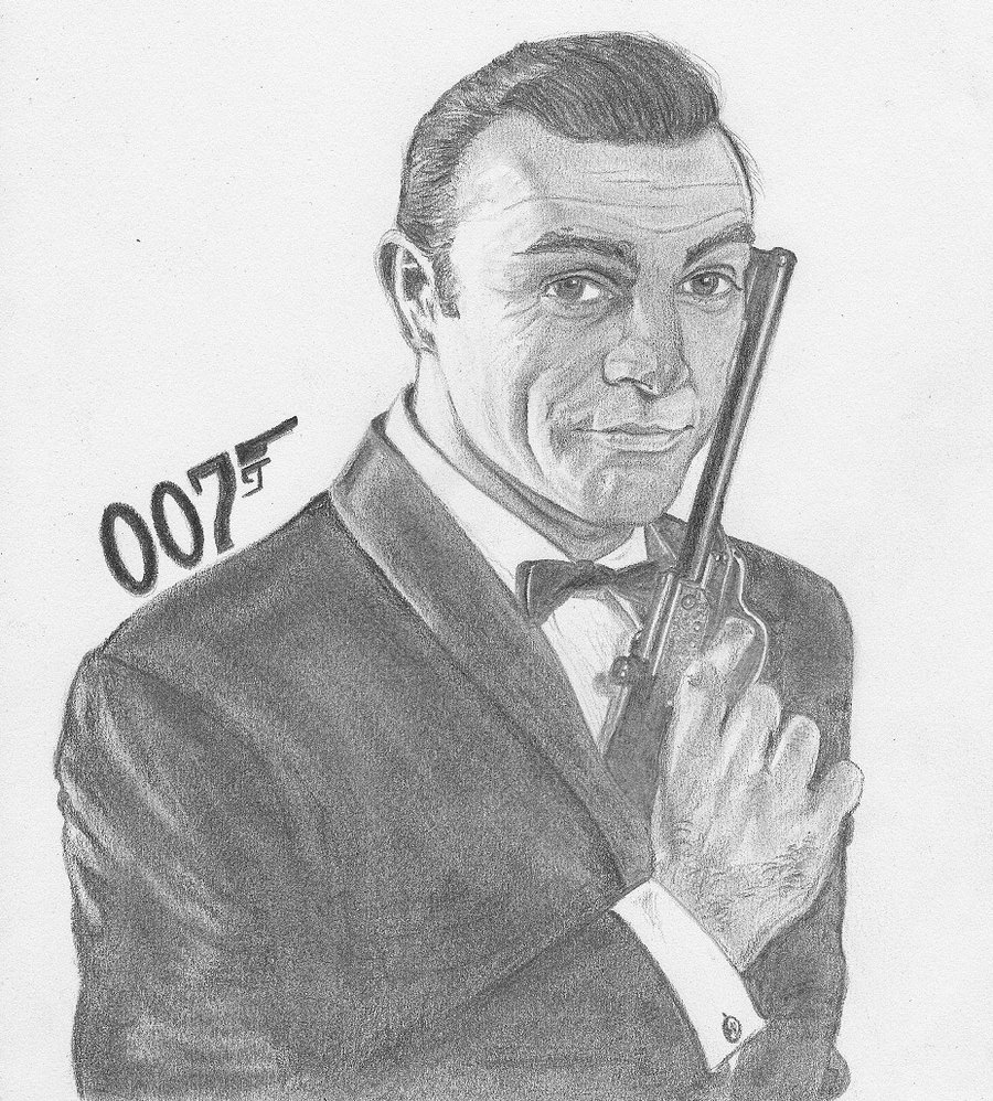 James Bond Drawing Images