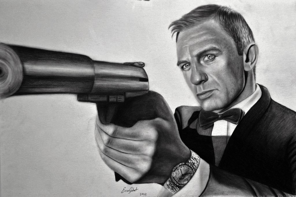 James Bond Drawing Pic