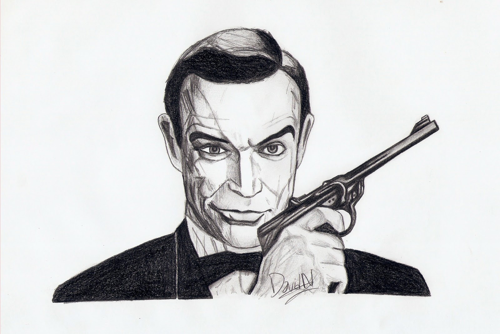 James Bond Drawing Sketch