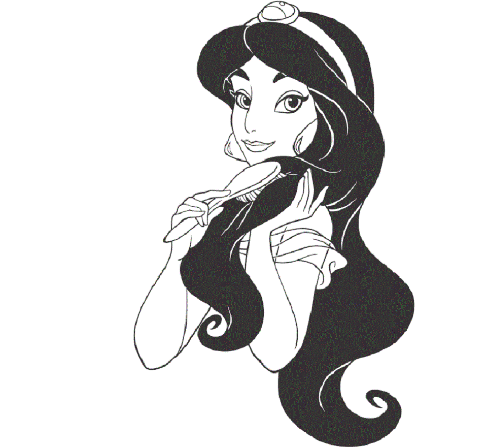 Aladdin and Jasmine  Aladdin and Jasmine Kids Coloring Pages