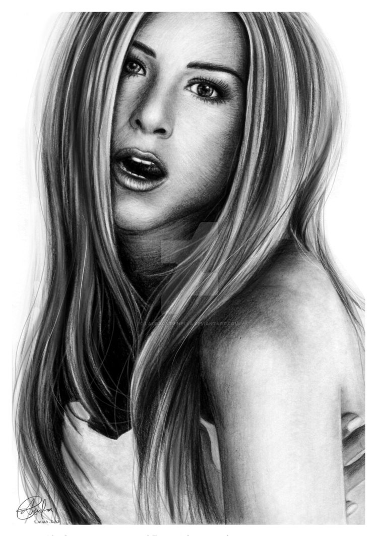 Jennifer Aniston Drawing Amazing