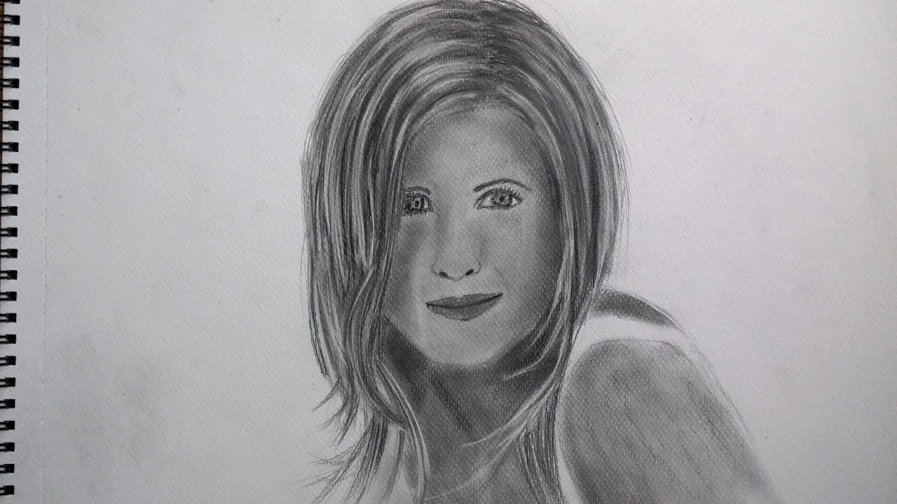 Jennifer Aniston Drawing Realistic