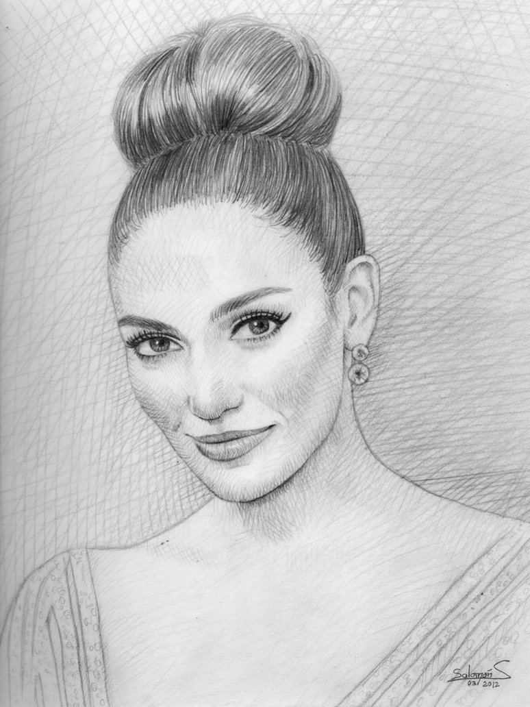 Jennifer Lopez Drawing Amazing