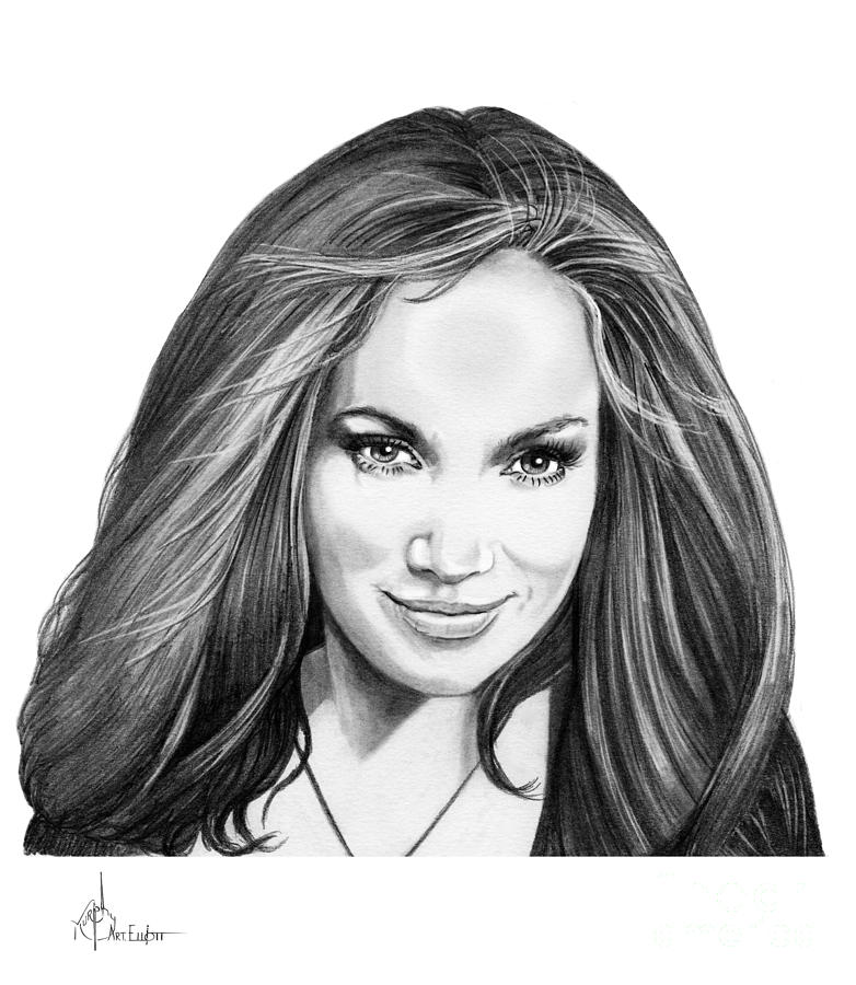 Jennifer Lopez Drawing Beautiful Art