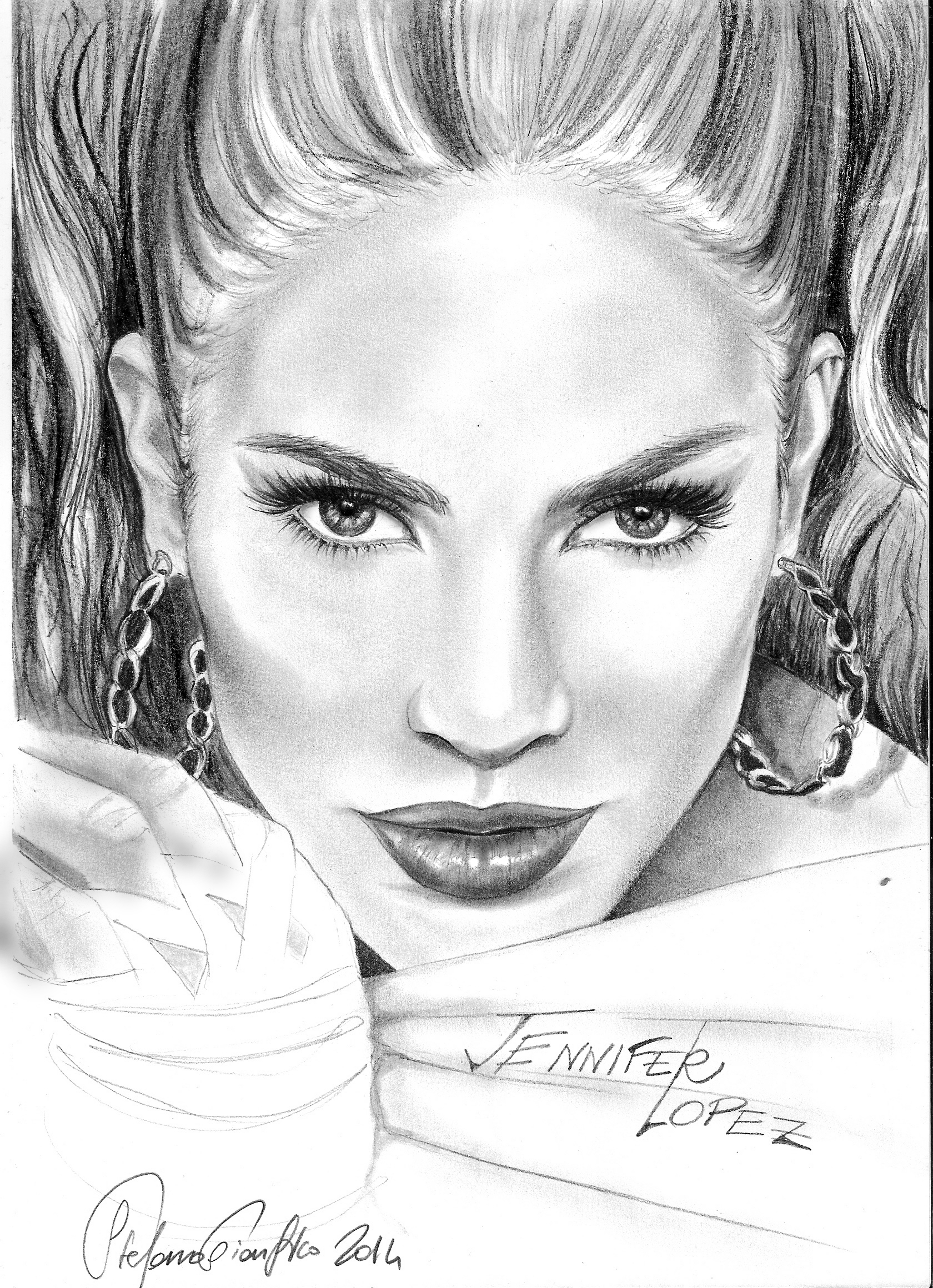 Jennifer Lopez Drawing Pics