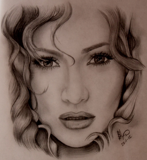 Jennifer Lopez Drawing Pictures