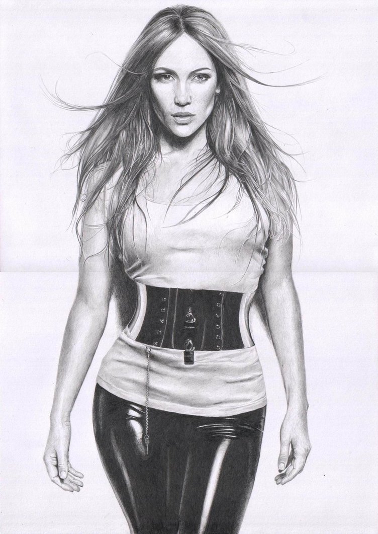 Jennifer Lopez Drawing Realistic