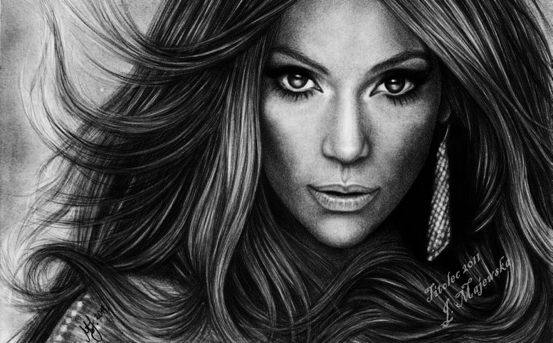 Jennifer Lopez Drawing Sketch