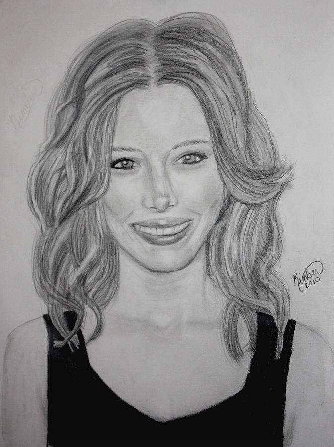 Jessica Biel Drawing Pictures
